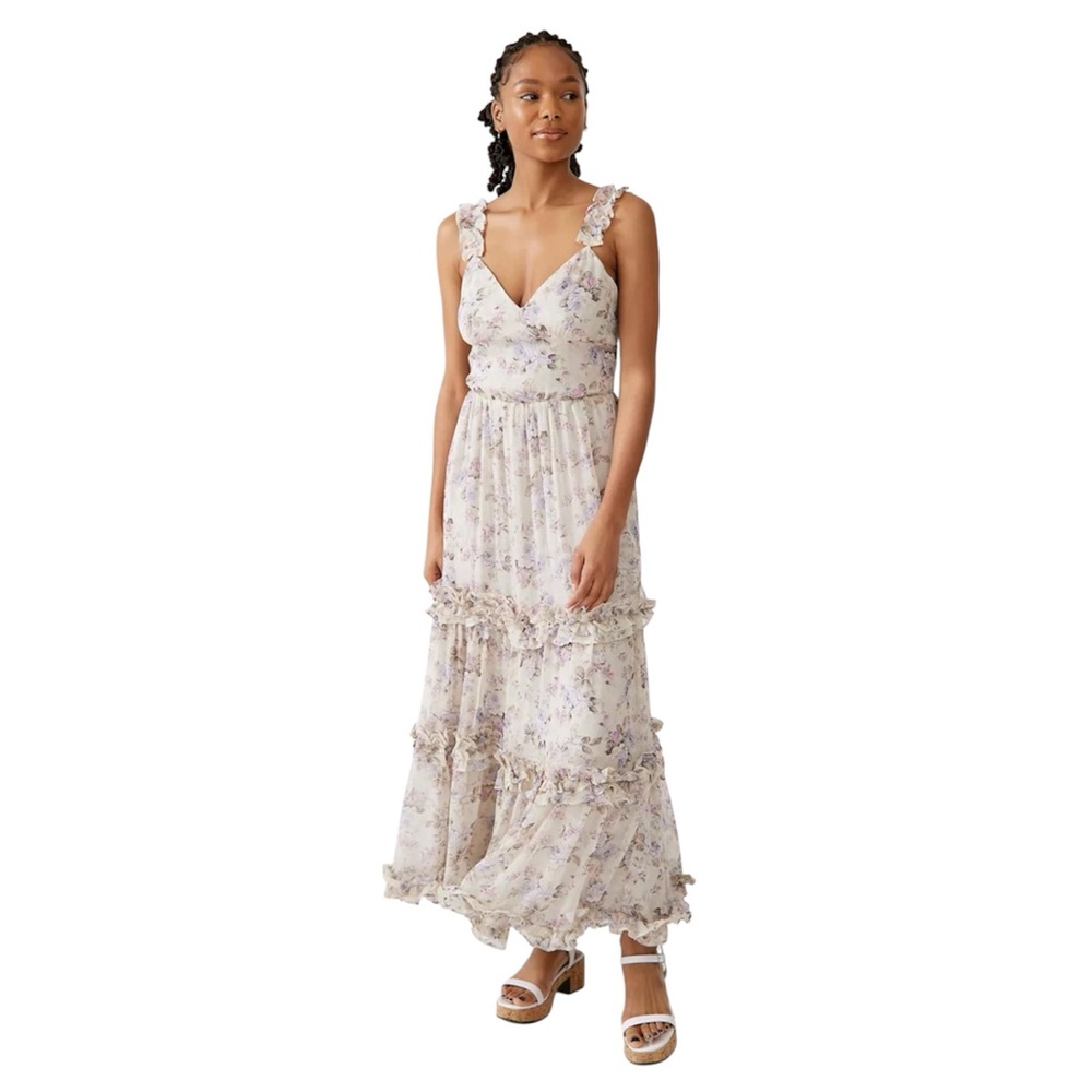 NWT Dress Forum Floral Tiered Midi Dress